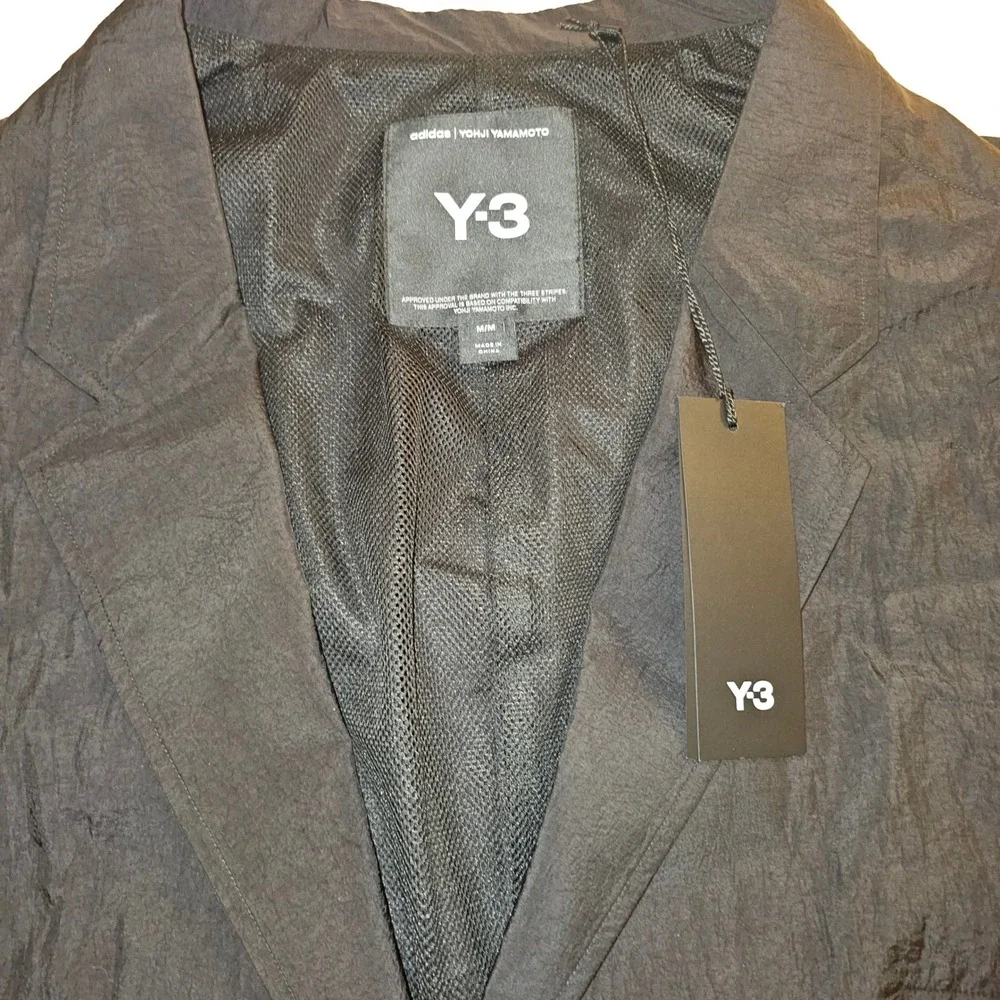 Y-3 Light Ultralight Nylon Blazer Mens Medium Black NWT